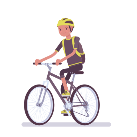 Garçon à vélo